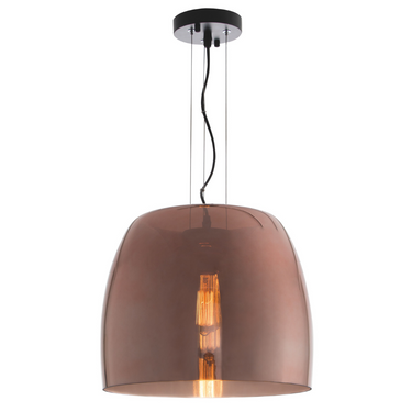 Metal Pendant with Rose Gold Colour Glass